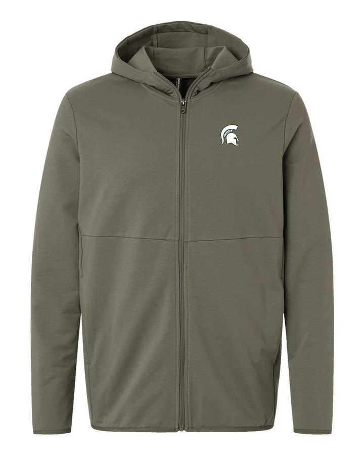 Michigan State Spartan Helmet Perform Full Zip (2 Color Options)