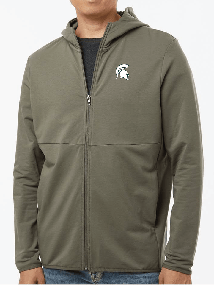 Michigan State Spartan Helmet Perform Full Zip (2 Color Options)