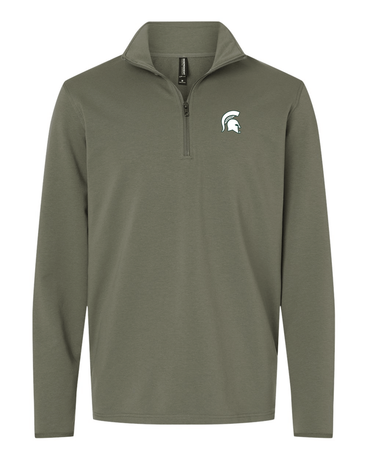 Michigan State Spartan Helmet Perform Quarter Zip (2 Color Options)