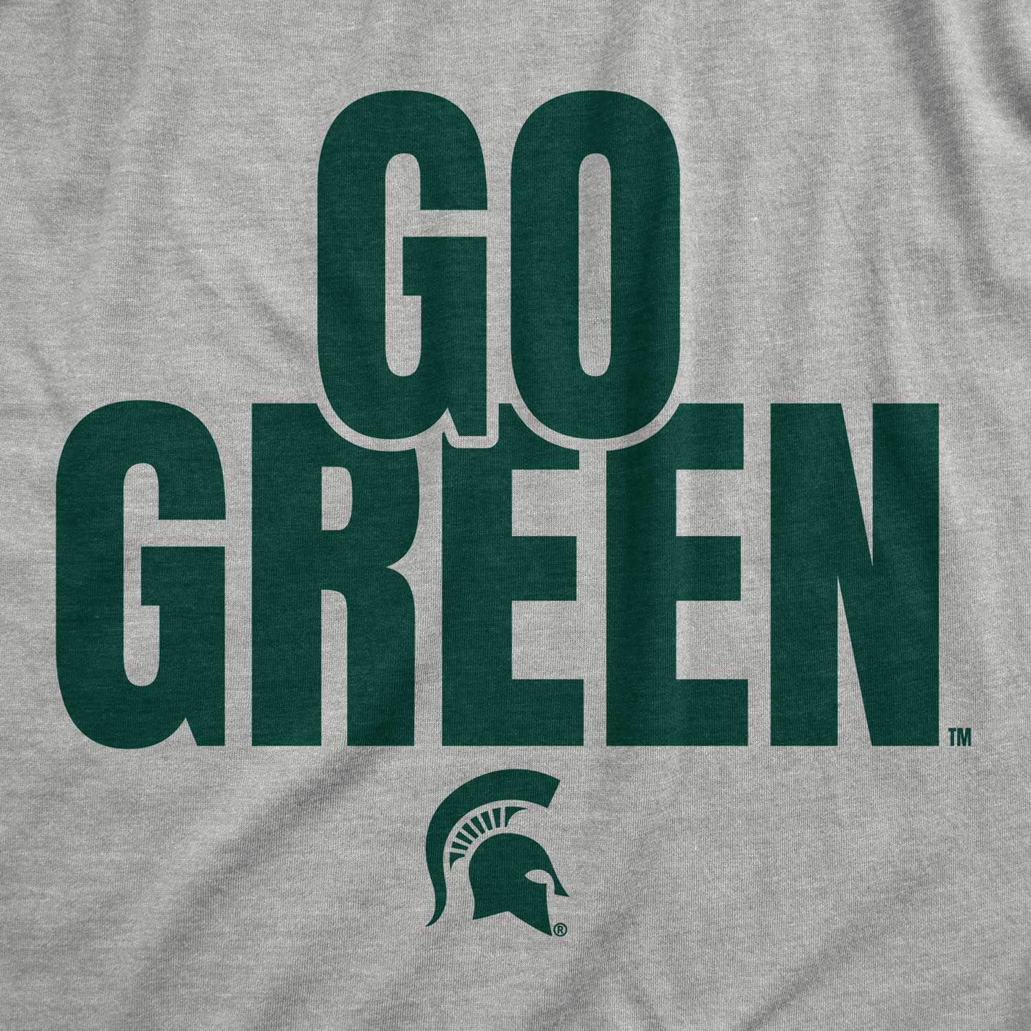 Grey Michigan State Shirt with Go Green – Nudge Printing