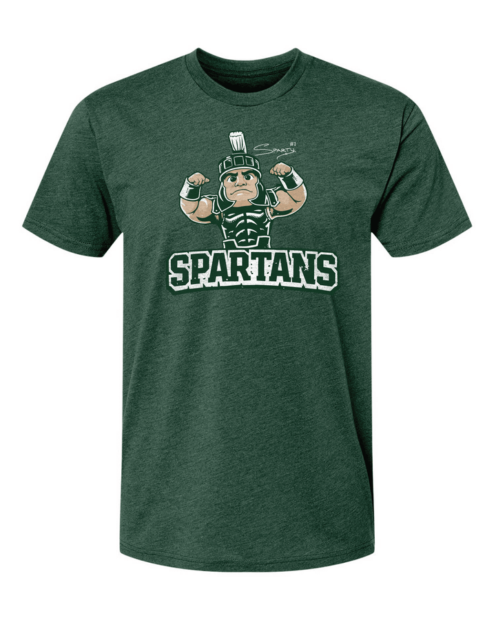 MSU Sparty Mascot Spartans Green T-shirt