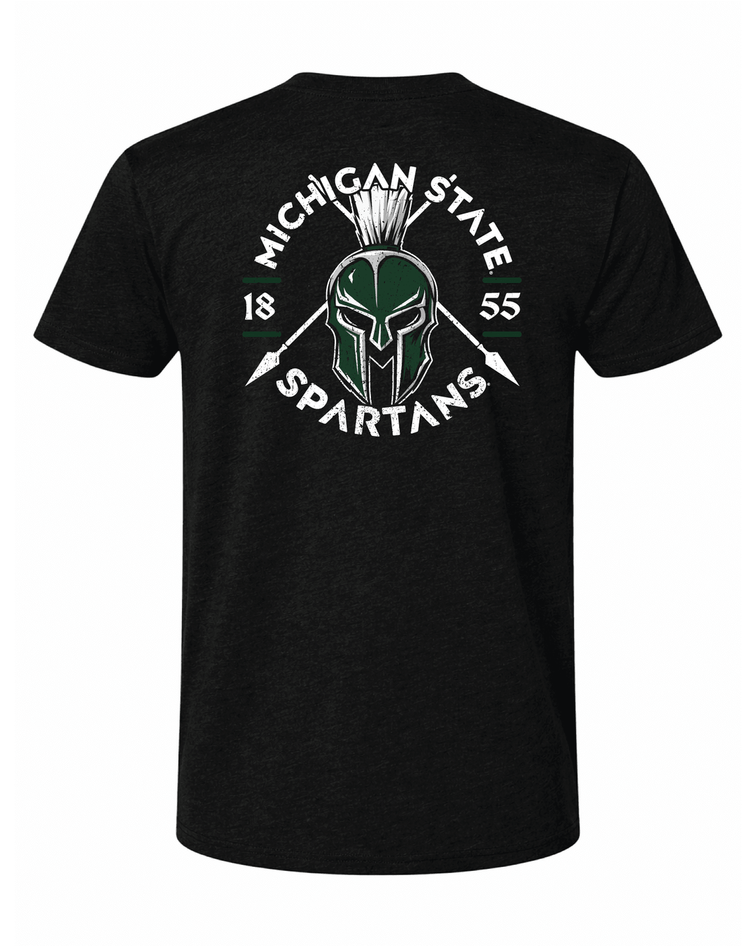 MSU Molon Labe Ancient Spartan Helmet Black T-shirt
