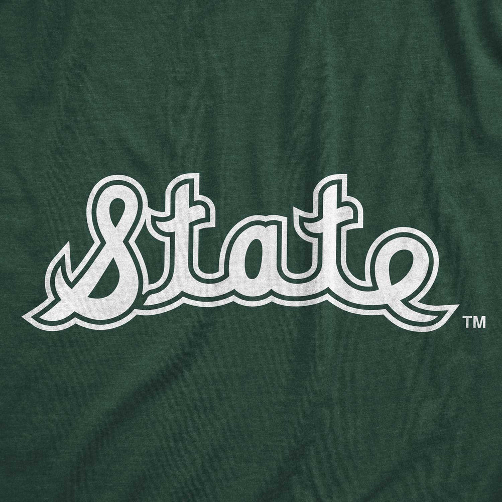 Michigan In Cursive Michigan State Cursive State Script t-shirt close up