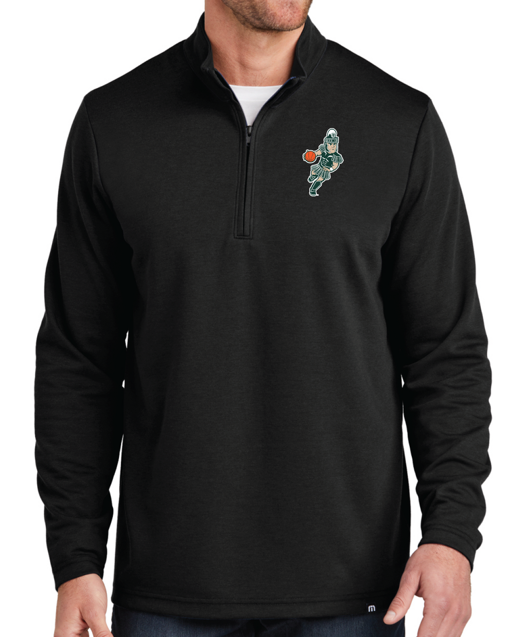 Michigan State Quarter Zip with Basketball Sparty Logo
