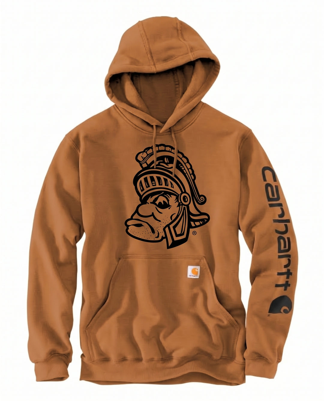 MSU Carhartt Gruff Sparty Brown Hoodie
