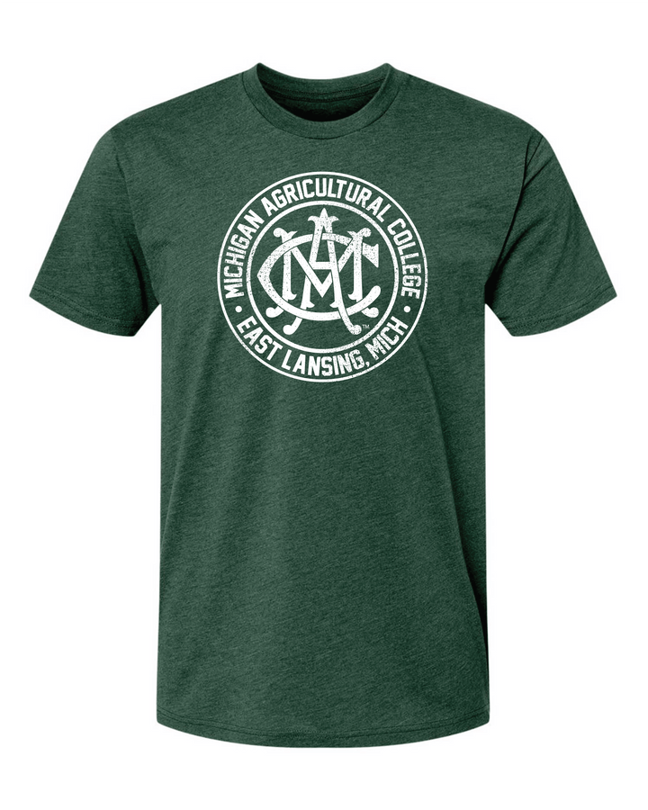 Michigan State University vintage MAC Michigan Agricultural College Green T-Shirt