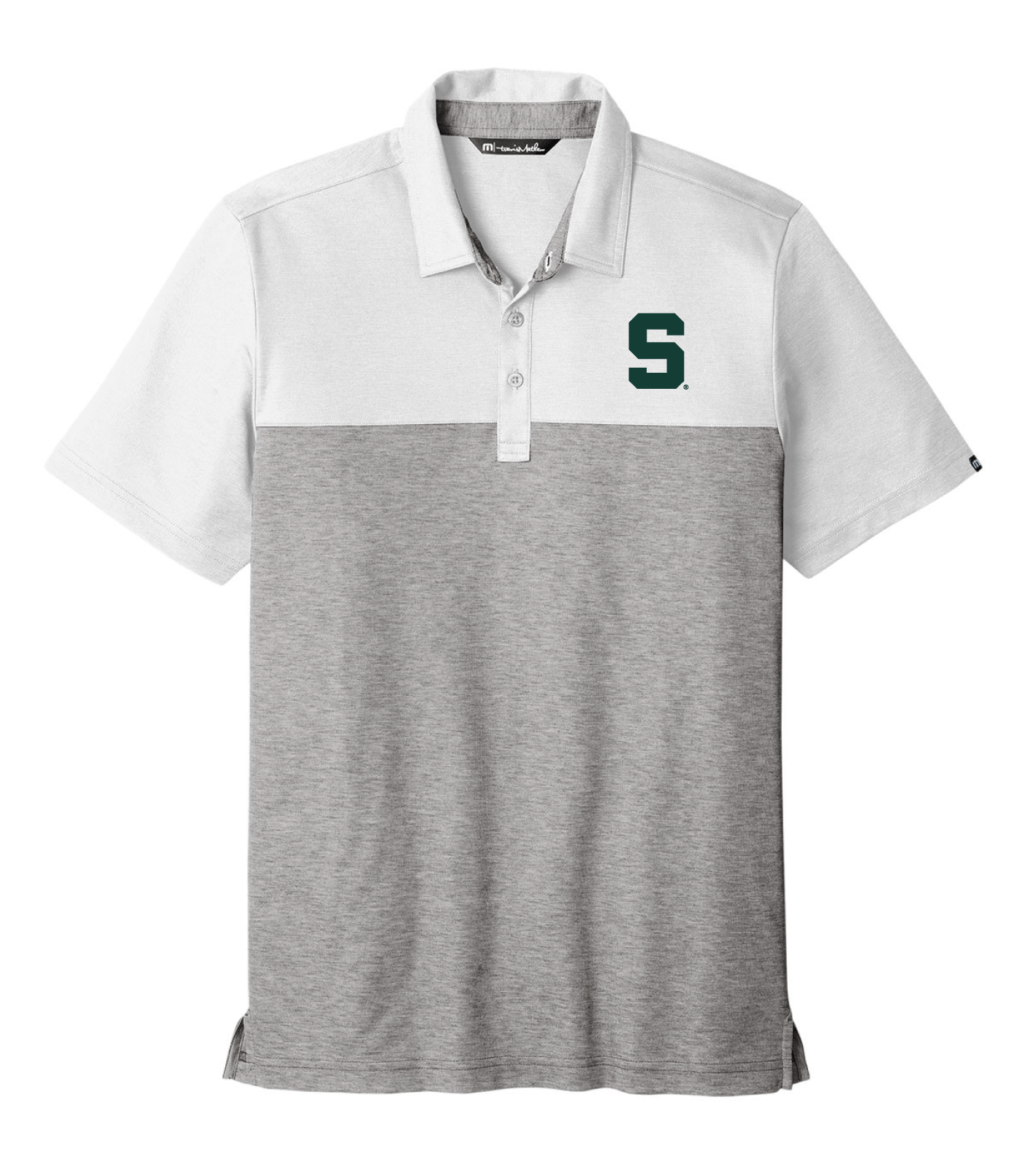 Michigan State Block S Polo - TravisMathew Colorblock – Nudge Printing
