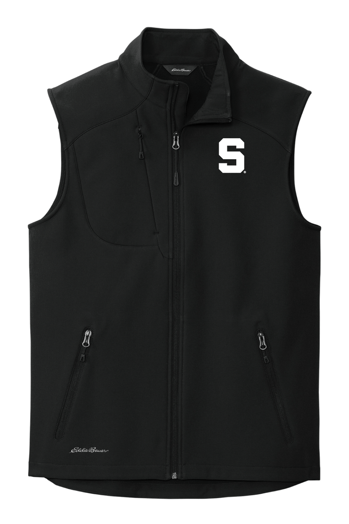 Michigan State Block S Eddie Bauer Black Vest