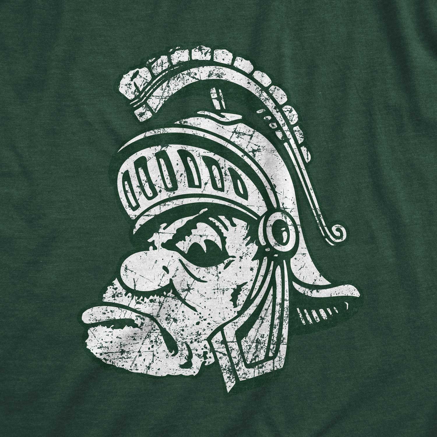 Green Gruff Sparty T Shirt for Michigan State Nudge Printing