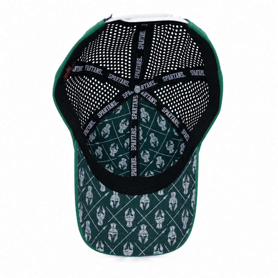Inside view of Michigan State Gruff Sparty hat from Nudge Printing