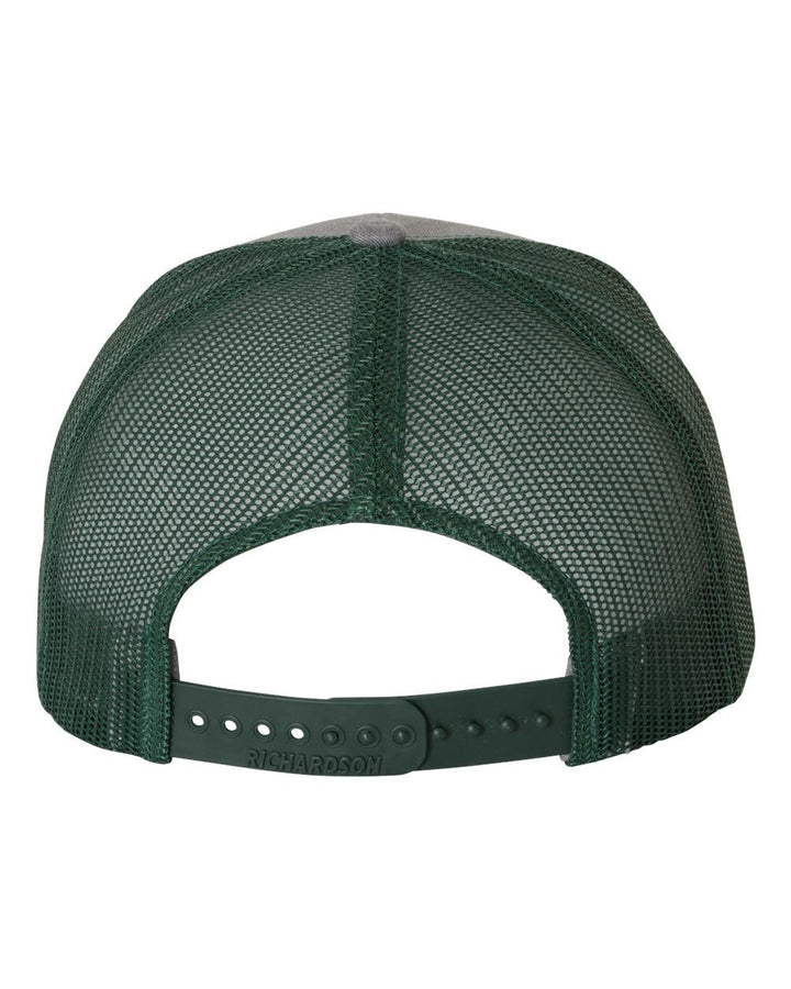 Back view of grey and green Michigan State turf hat