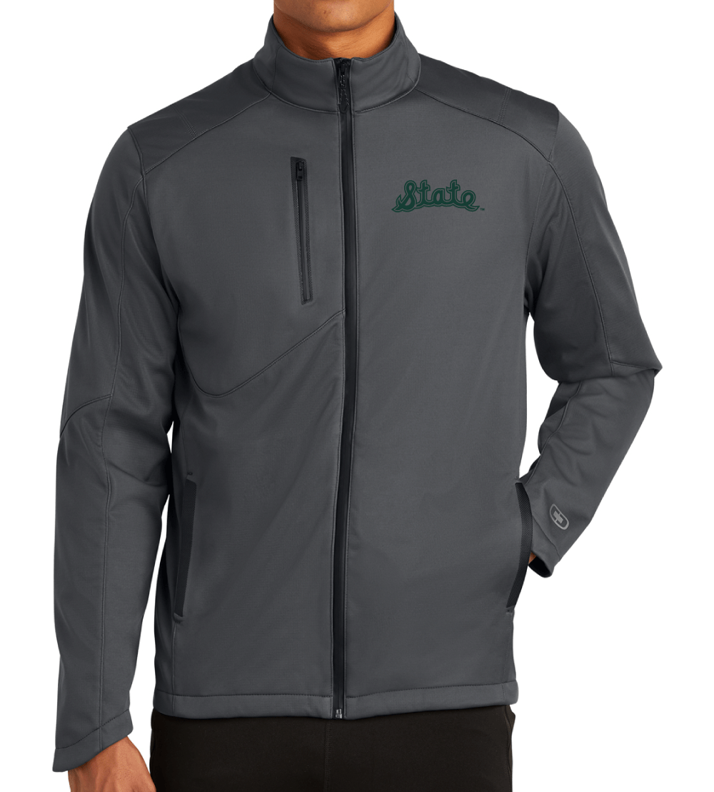 Grey MSU Script State Jacket