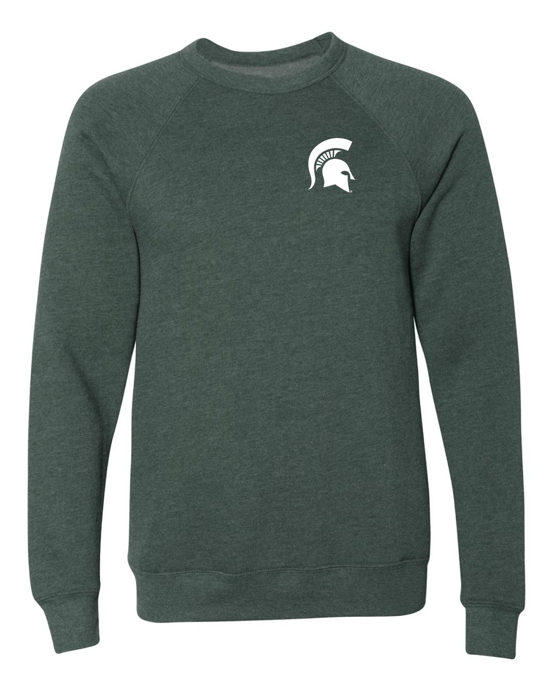 MSU Spartan Helmet Green Crewneck Sweatshirt