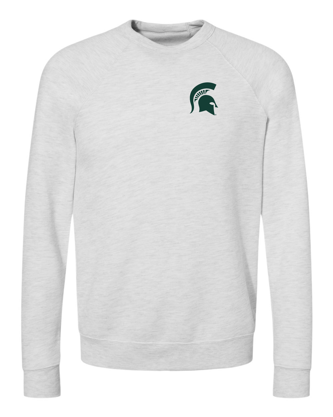 White Spartan Helmet Crewneck Sweatshirt for Michigan State University
