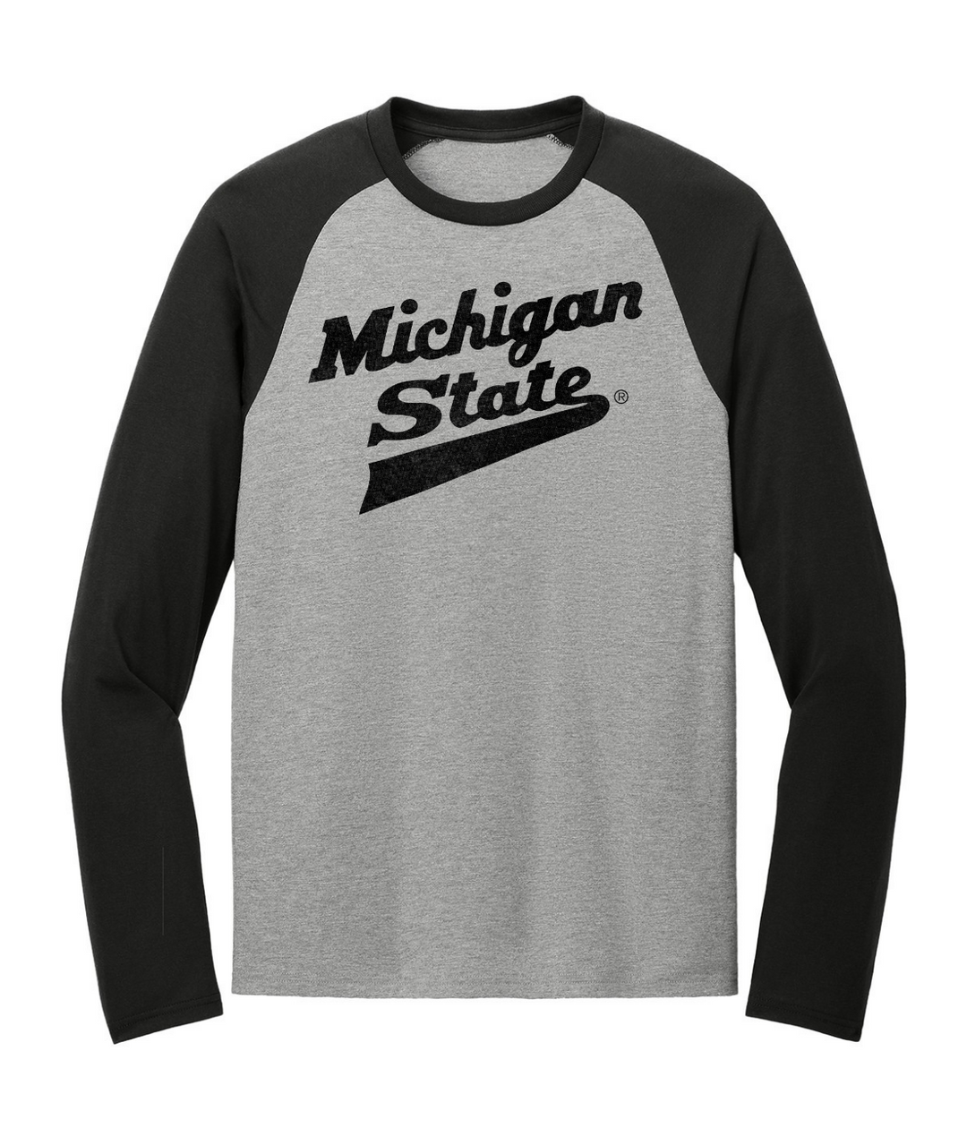 MSU Hockey Script Tri-blend Long Sleeve Shirt