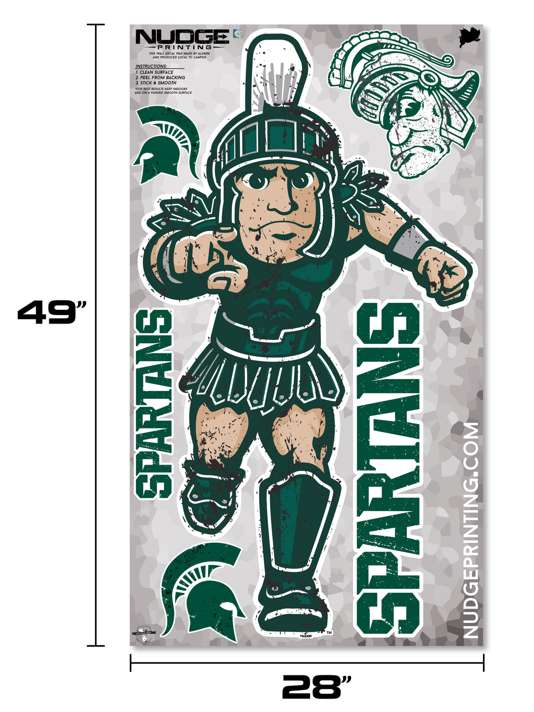Michigan State Spartans Sparty XL Wall Decal Set