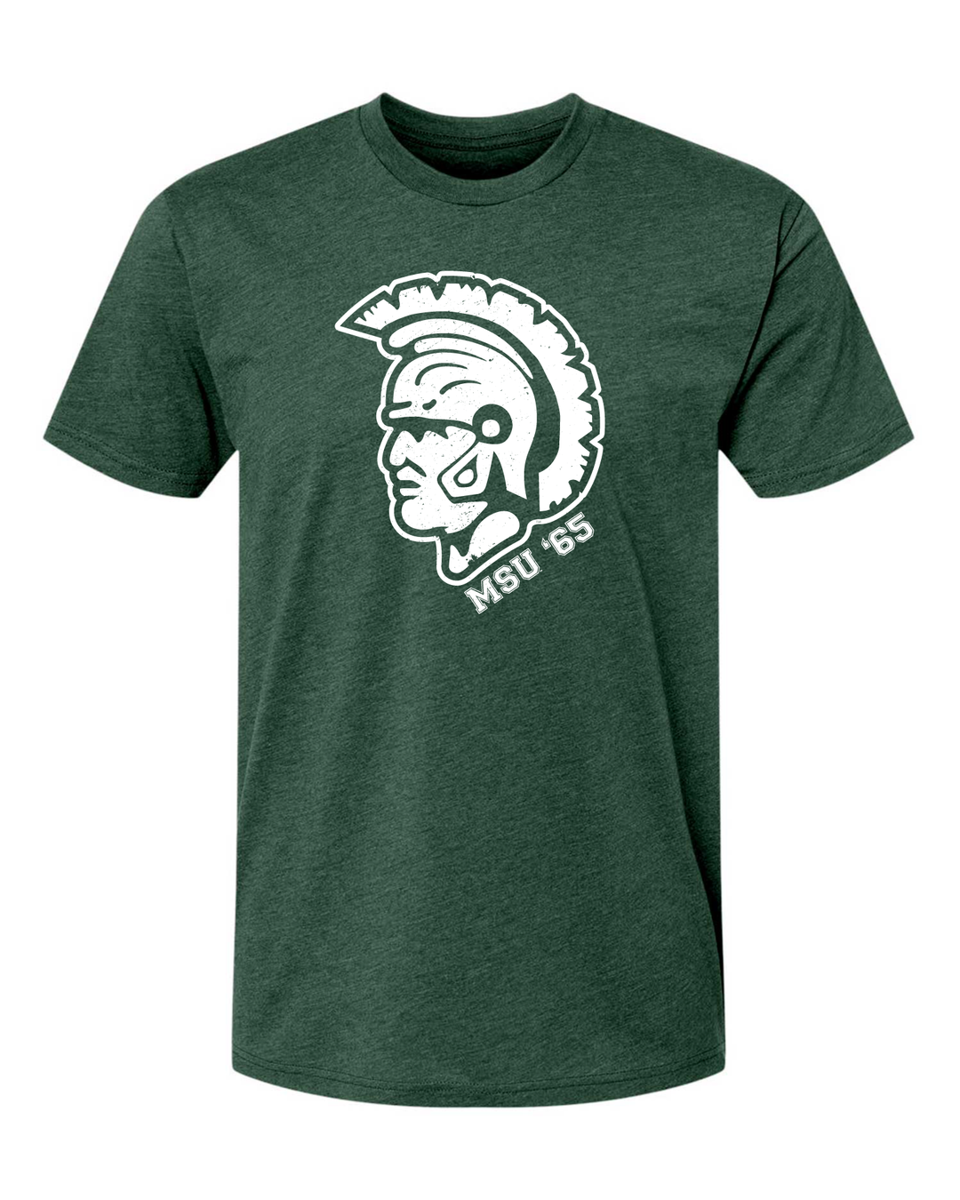 Michigan State Vintage 1965 Spartan Helmet in Green T-Shirt