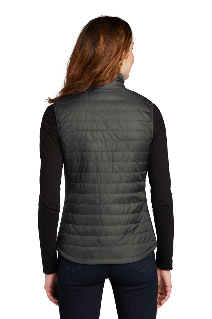 Back of Michigan State University Women's Puffer Vest
