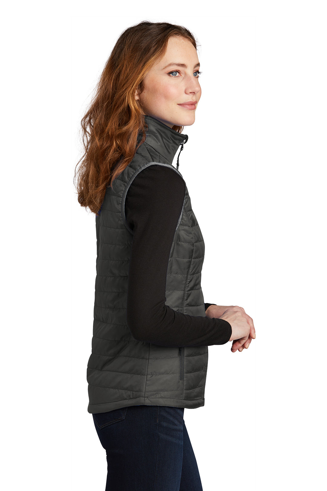 Side of Michigan State University Women's Puffer Vest
