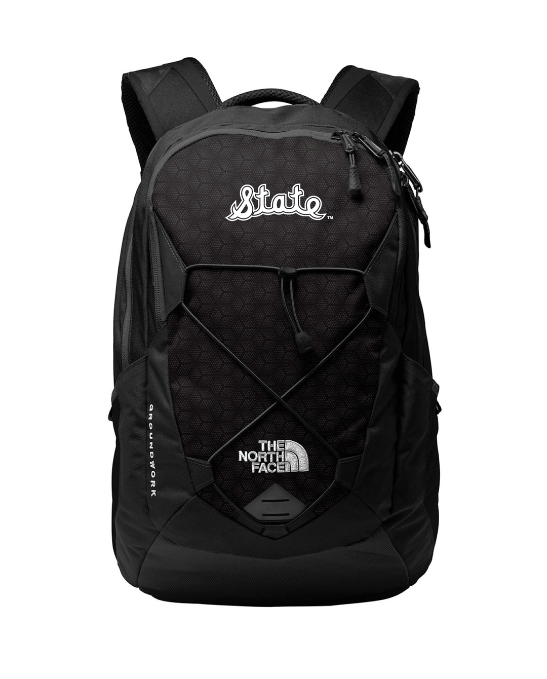 Michigan State North Face Groundwork Black Backpack Nudge Printing