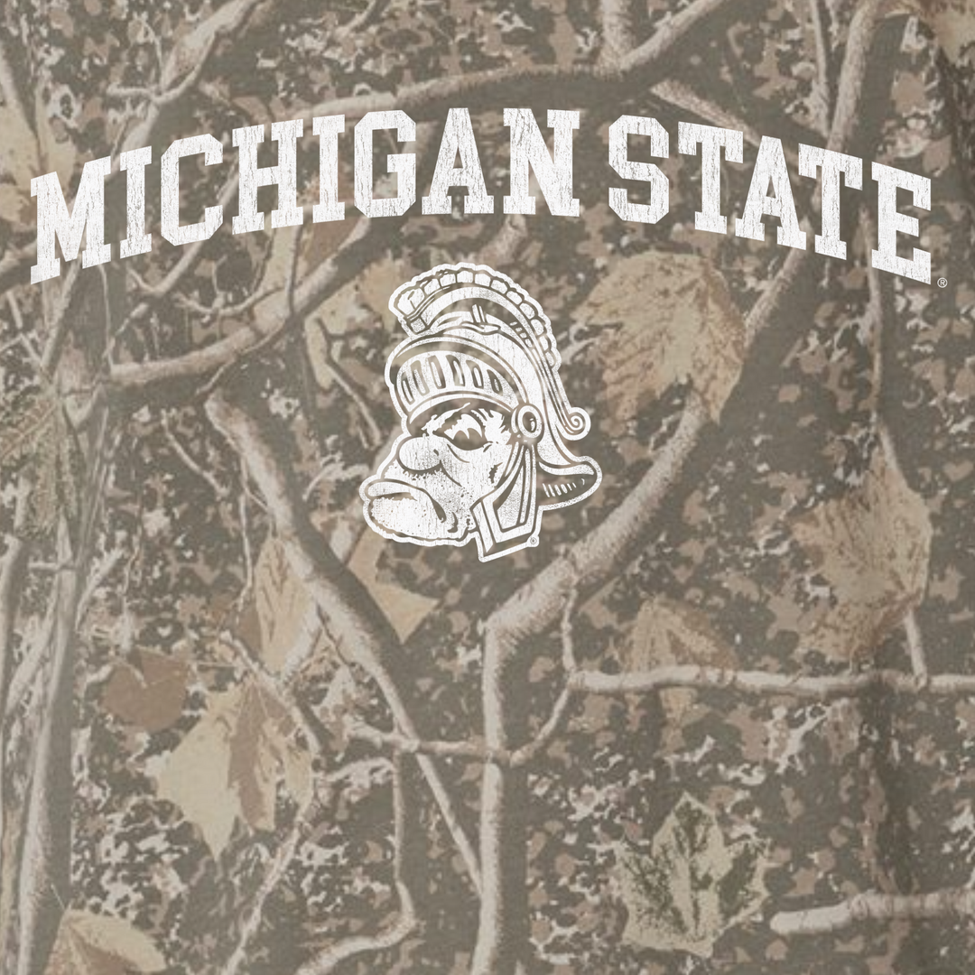 MSU Gruff Sparty Deadwood Tree Camo T-shirt