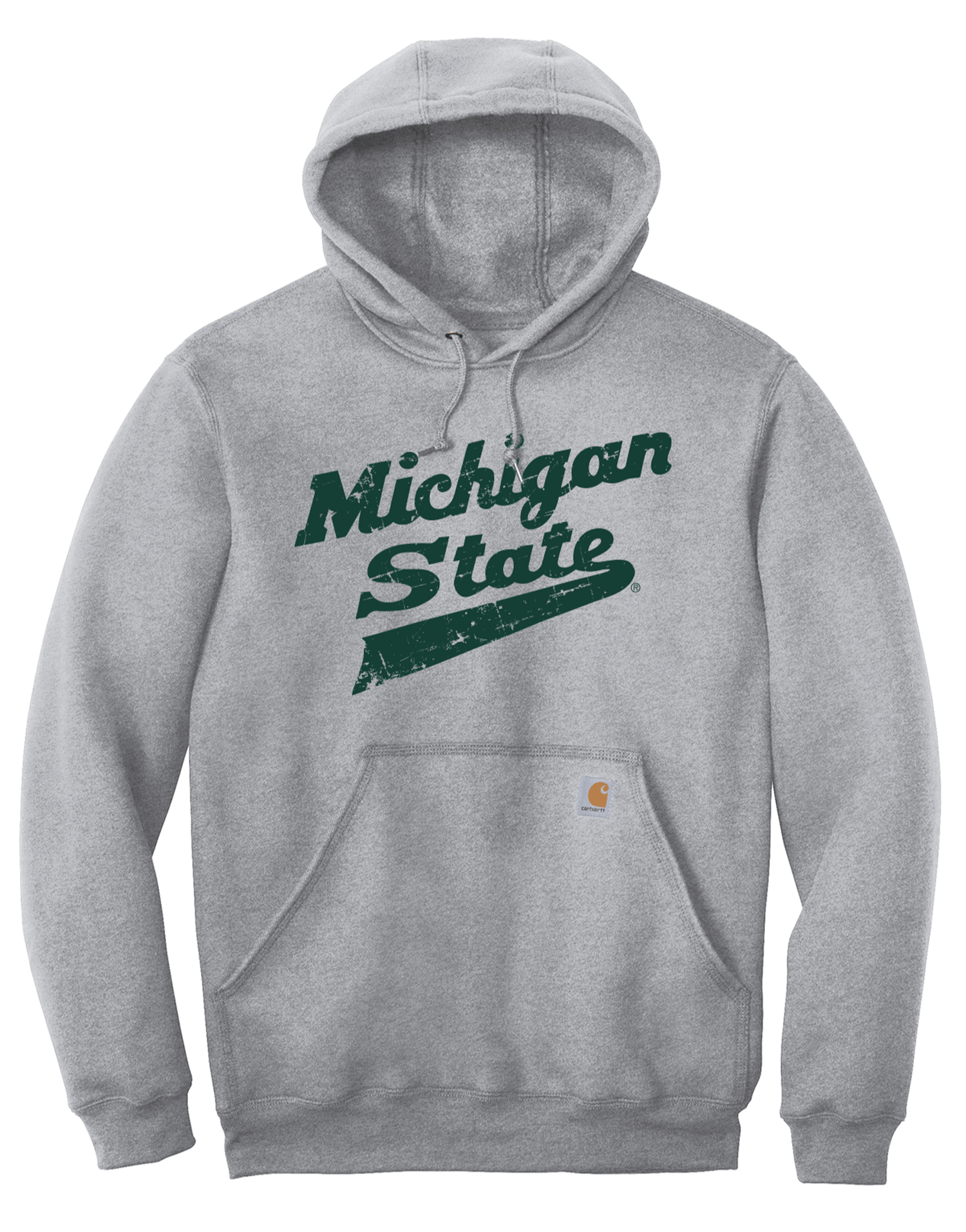 Michigan State Script Hockey Logo Carhartt Sweatshirt Hoodie - Grey ...