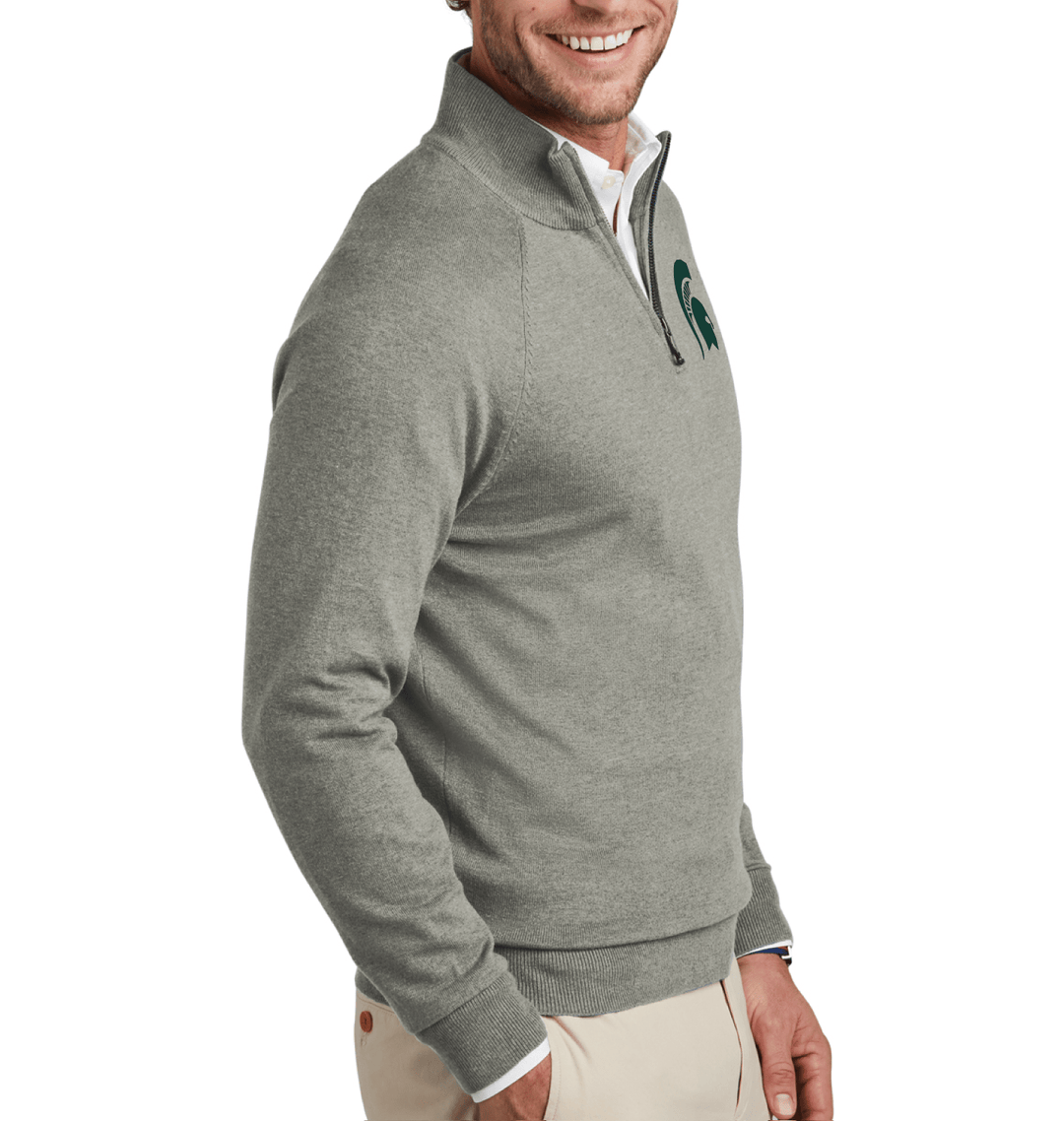 Michigan State Quarter Zip | Brooks Brothers Spartan Helmet Michigan State Quarter Zip | Brooks Brothers Spartan Helmet