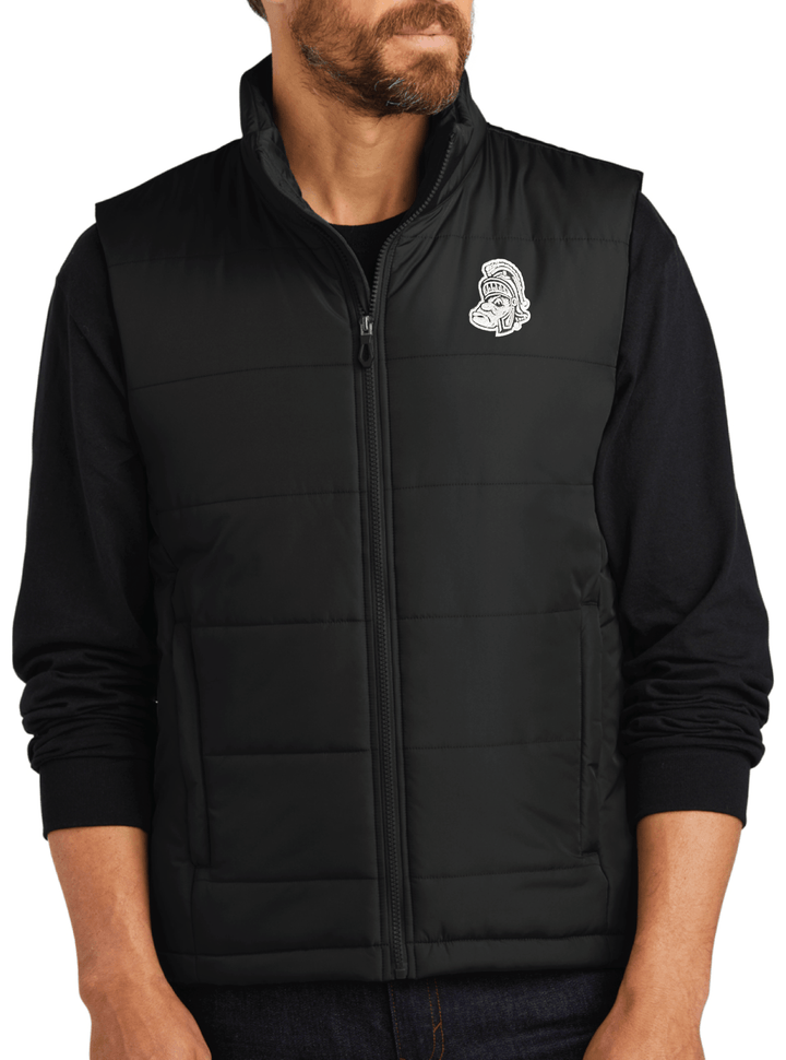 Michigan State Spartans Black Puffer Vest