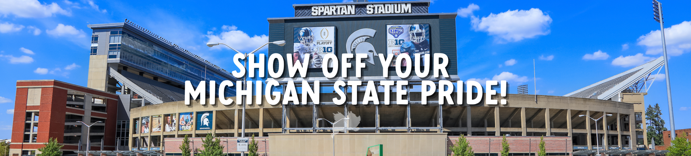 Michigan State University Football Stadium MSU Pride Nudge Printing