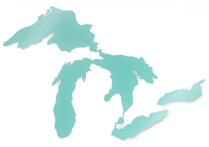 Great Lakes of Michigan Vinyl Decal Window Sticker