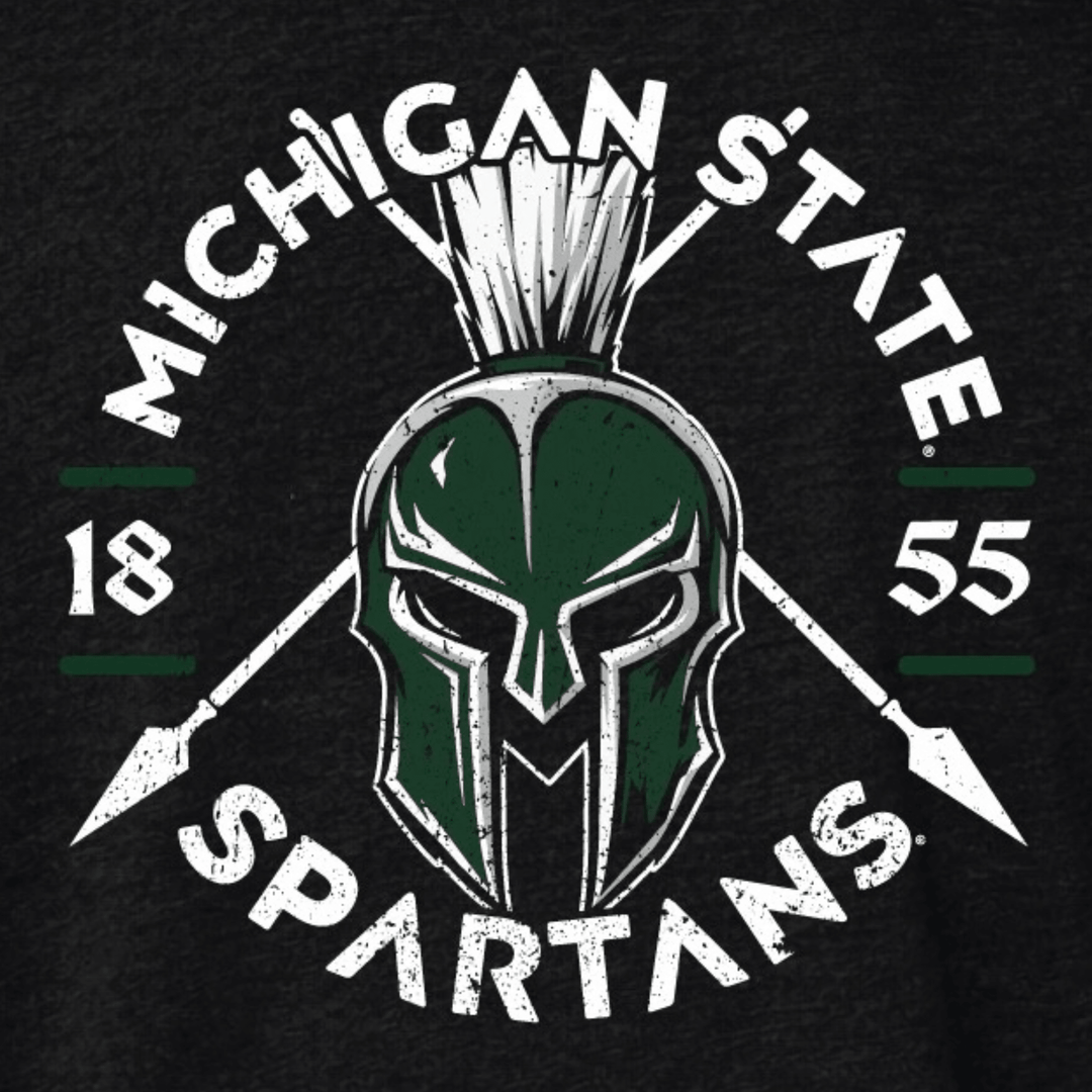 MSU Molon Labe Ancient Spartan Helmet Black Sweatshirt