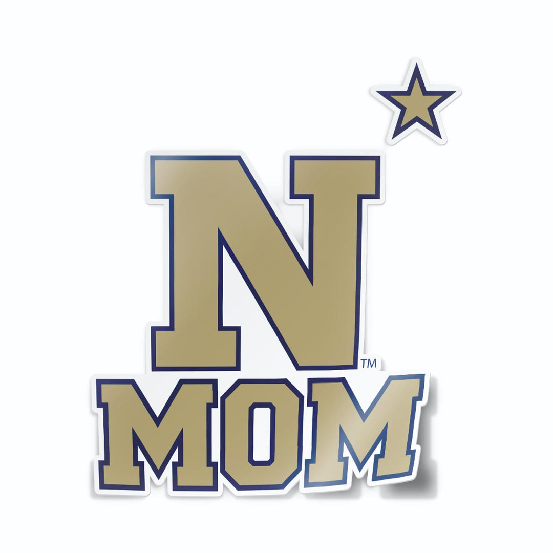 US Naval Academy Mom Car Decal with N Star