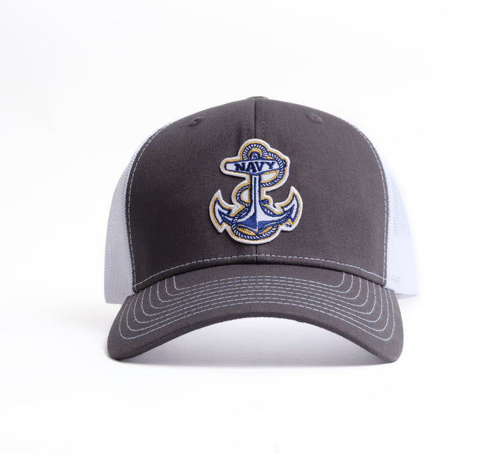 US Navy Trucker Hat with Anchor Front from Nudge Printing