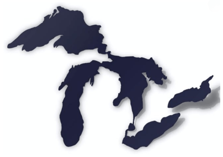 Great Lakes of Michigan Vinyl Decal Window Sticker