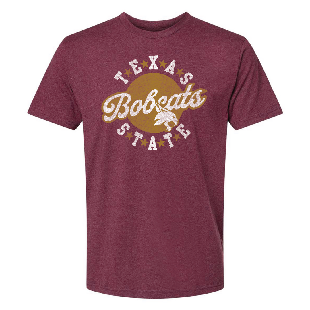 Texas State University Bobcats TXST Stars Logo T-shirt