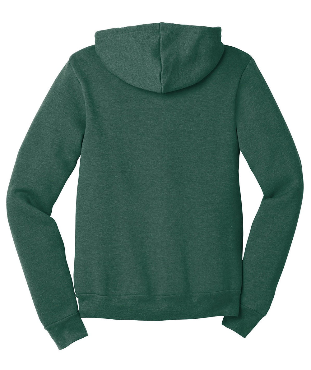 Back of Nudge Printing Green  Zip Up Hoodie