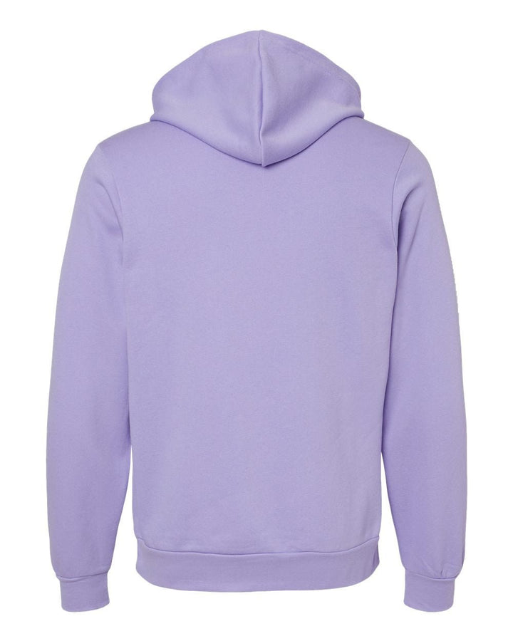 Nudge Printing Lavender Purple Hoodie Sweatshirt Back View Mockup