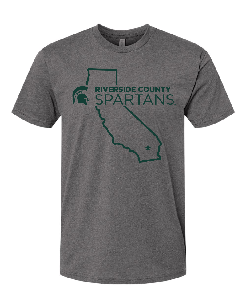 Pre-Order | Riverside County Spartans T Shirt in Heavy Metal Grey
