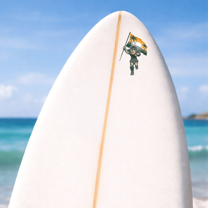 SWFL Spartans Michigan State Sparty with Tropical Flag Car Decal