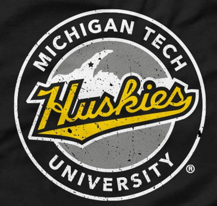 Michigan Tech Huskies Circular UP Shield Unisex T-shirt