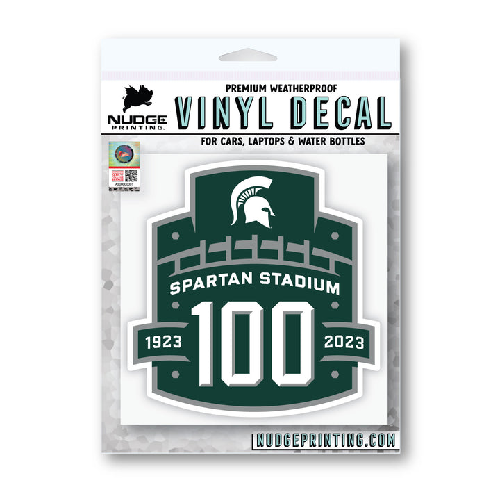 Michigan State Car Decal for Spartan Stadium 100yr Anniversary in Packaging