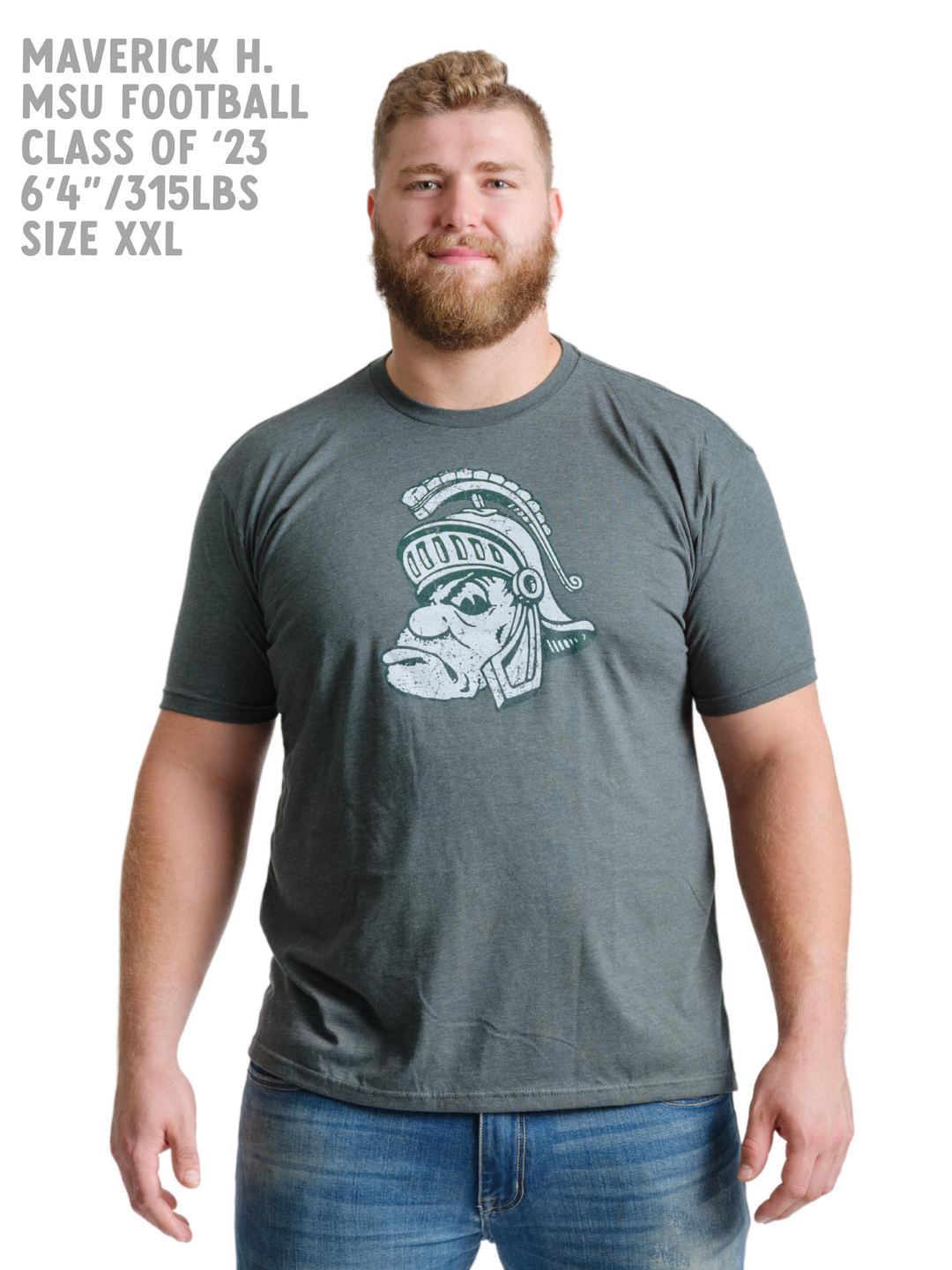 Vintage Michigan State Sparty T shirt from Nudge Printing