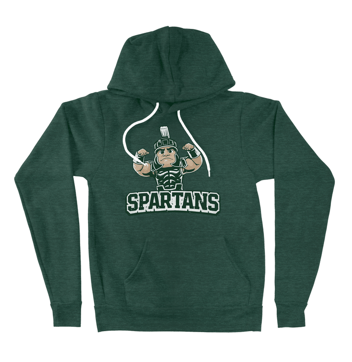 Sparty Mascot Spartans Green Sweatshirt
