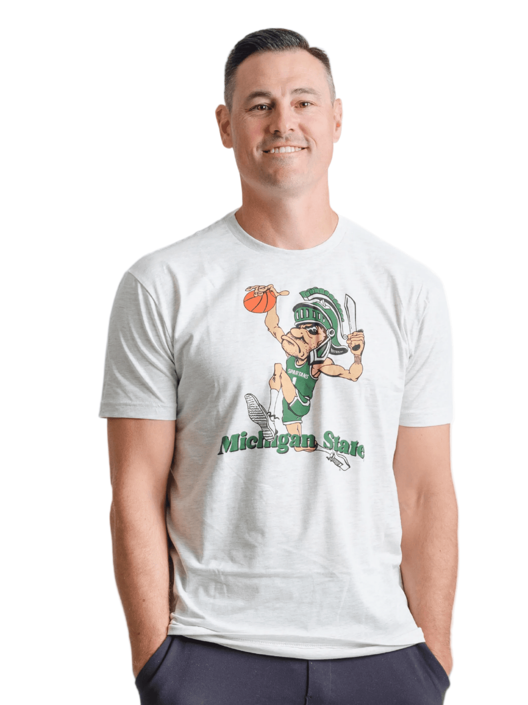 Michigan State University Spartans Vintage Dunking Gruff Sparty Shirt