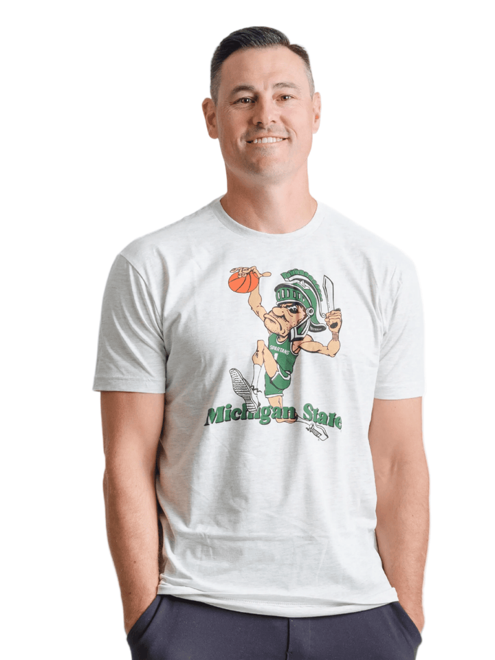 Michigan State University Spartans Vintage Dunking Gruff Sparty Shirt