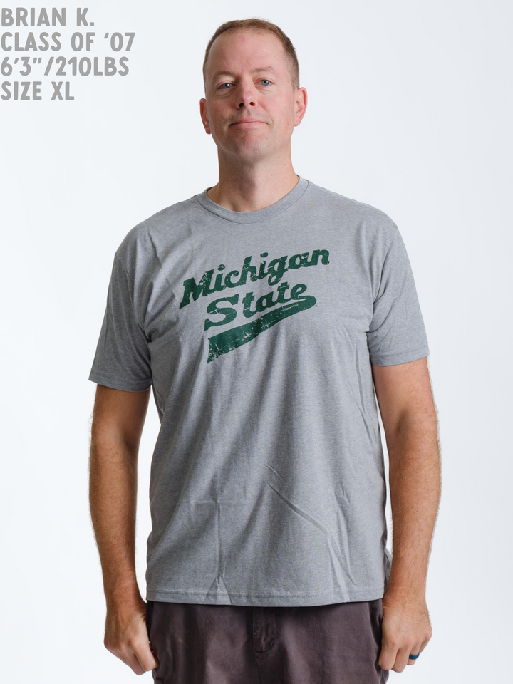 Michigan State University Spartans Hockey Script Logo T-Shirt