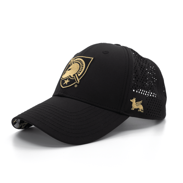 Black performance hat for the Black Knights. Featuring the iconic West Point shield logo embroidered on the front. 