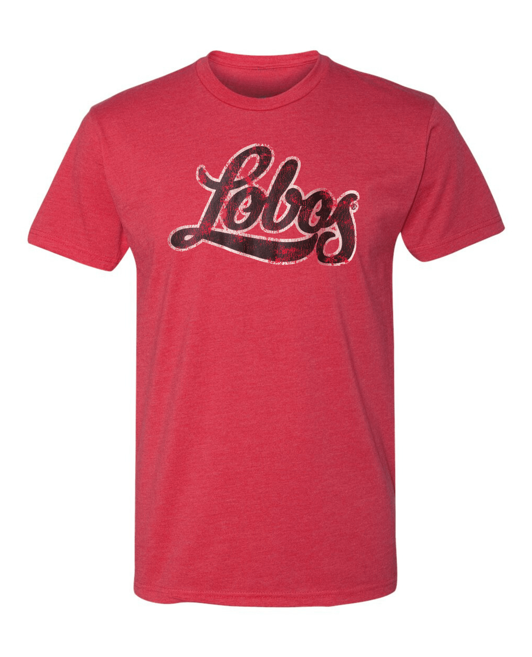 University of New Mexico Shirt Lobos Script Logo Red Unisex T shirt Mock up