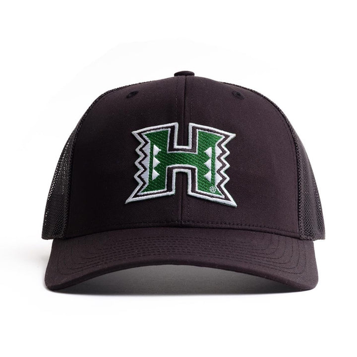 Front View of University of Hawaii Baseball Hat in Black