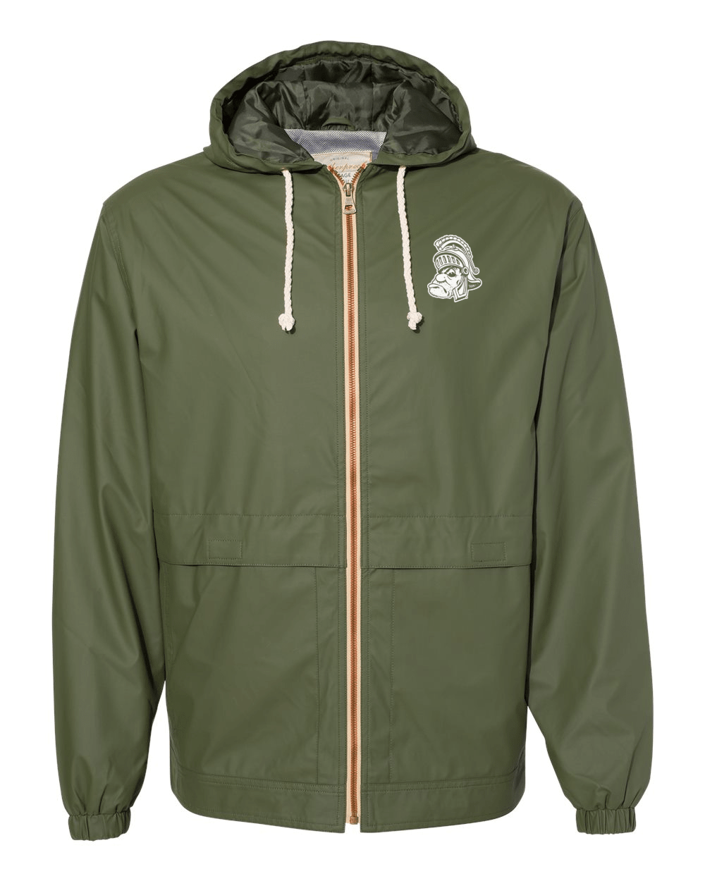 MSU Weatherproof Gruff Sparty Green Rain Jacket